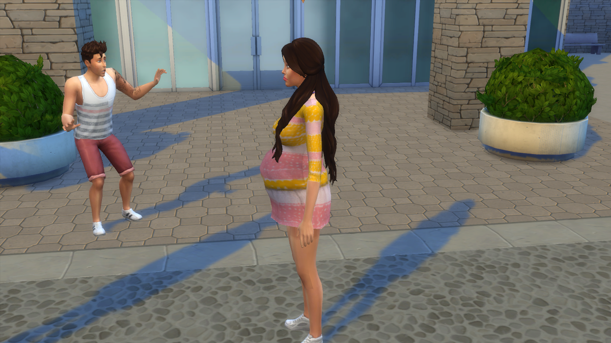 ___sims's tweet image. Mi sim va a dar a luz... ¿qué será?