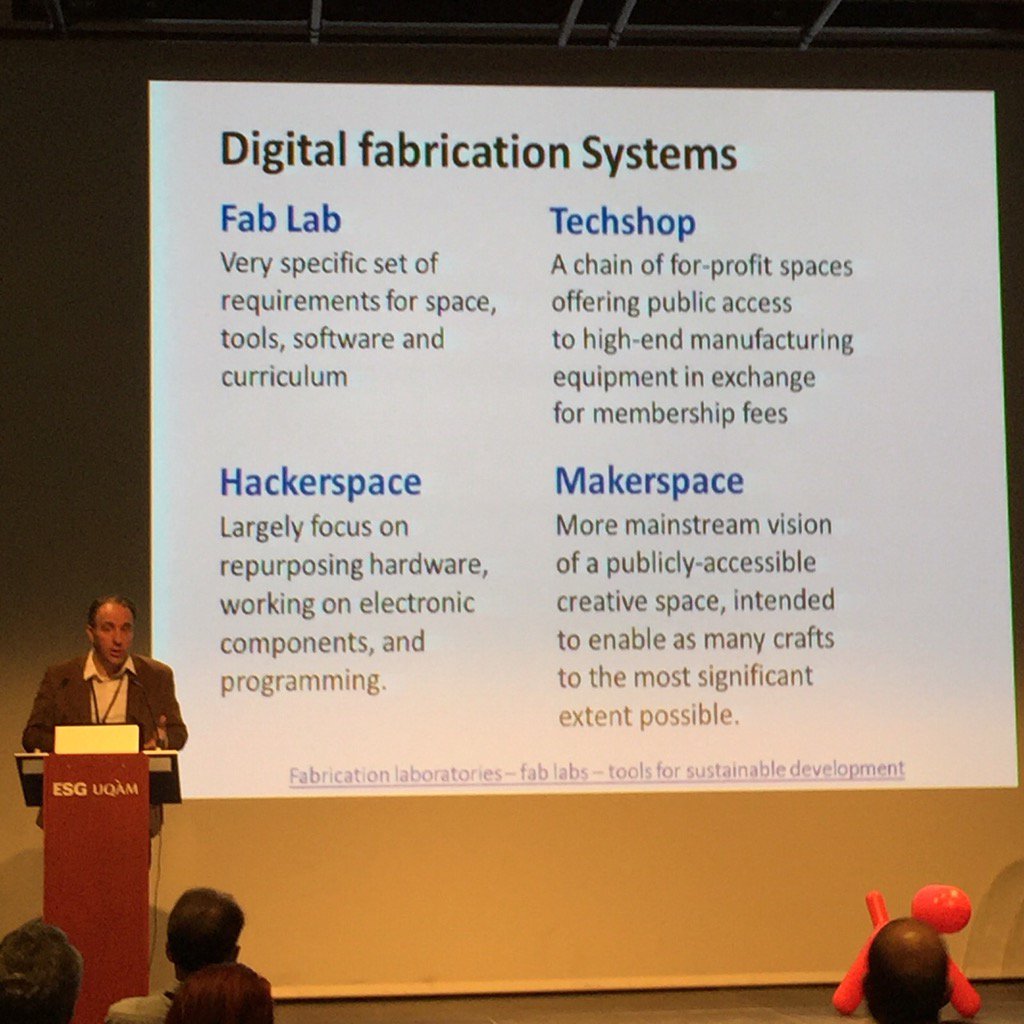 mcpc2015's tweet image. Geoffroi Garon from Fablab. #MCPC2015