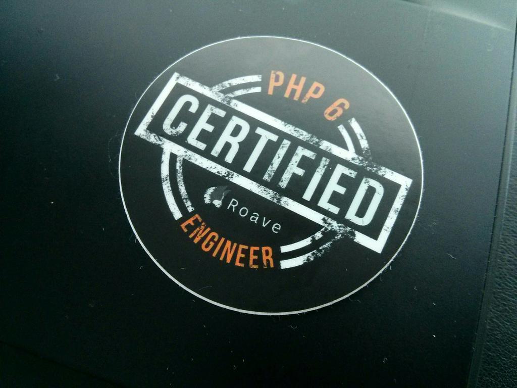 fbrnc's tweet image. #IShouldntBragBut after all this hard work I&apos;m now finally a PHP6 certified engineer. #zendcon