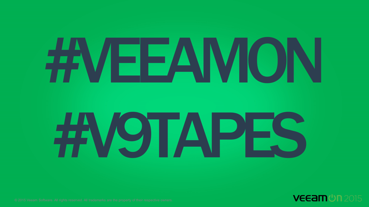 Tape Support in v9 breakout is fully polished by me and <a href="/v_eriomin/">Vladimir Eremin</a>. Make sure you won't miss #VeeamOn #V9TAPES