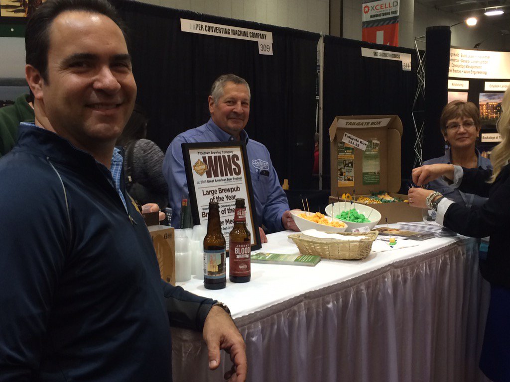 MfgFirst's tweet image. On the expo floor! @CityofGreenBay loving the green and gold cheese, and root beer! #MfgFirst