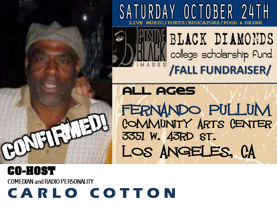 ImPositiveBlack's tweet photo. Carlo Cotton joins Yvette The Funny Lady co-hosting our Fall Scholarship Fundraiser.  Sat. Oct. 24th in Los Angeles https://t.co/47r6k9Ipxf