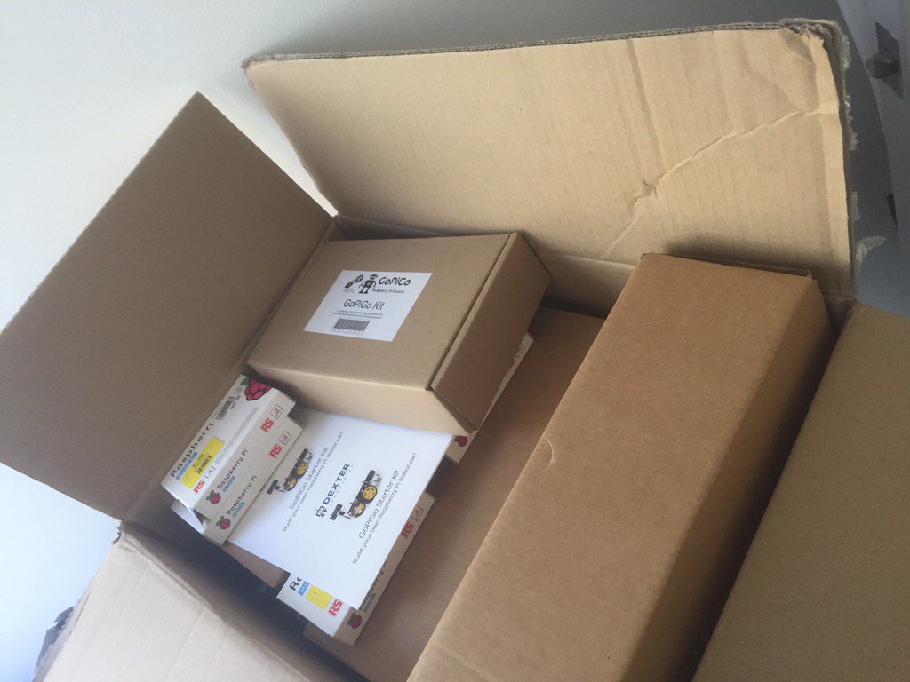dexterind's tweet image. Excited about @CoderDojoDC this Sunday! We are building #GoPiGo @Raspberry_Pi robots!