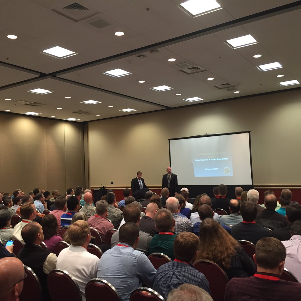 dfletcher's tweet image. @SquiresDPS speaking to a full house at #INTERFACEslc on importance of #cybersecurity