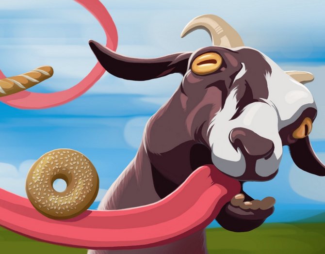 gamespark's tweet photo. カオスな二大巨塔のコラボ作!『GoatBread』ヤギとパンがイチャつく意味不明ティーザー映像:https://t.co/Wl6I4sDAmI https://t.co/nzEPGbsZcs
