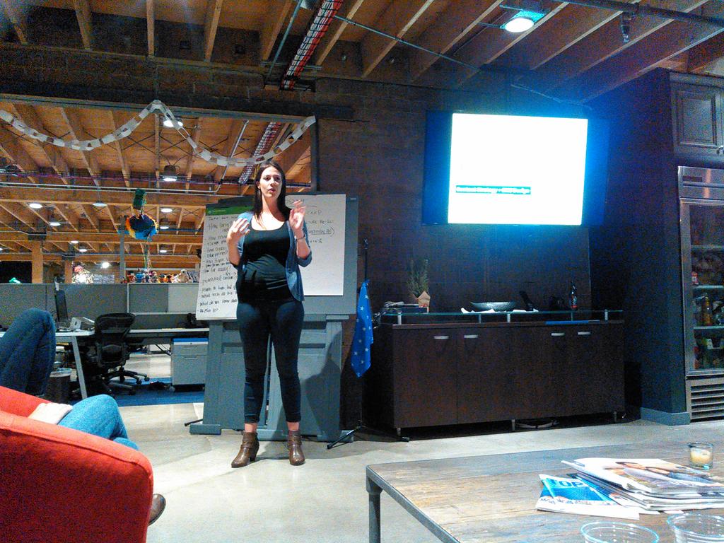 EileenMKane's tweet image. .@micahpratt of @clearlink Efficiency My Friends #PHXCS Lightning Talks w/@phxdc @LaneTerralever