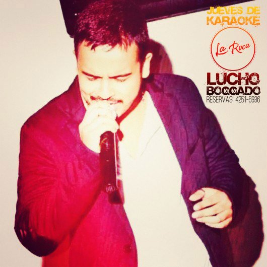 LaRocaBar's tweet photo. Hoy #LuchoBoggado en este #JuevesDeKaraoke en #LaRoca!! No te lo podes perder! 22 Hr Reservas 4251-5936 https://t.co/KpZ0iR6LPt