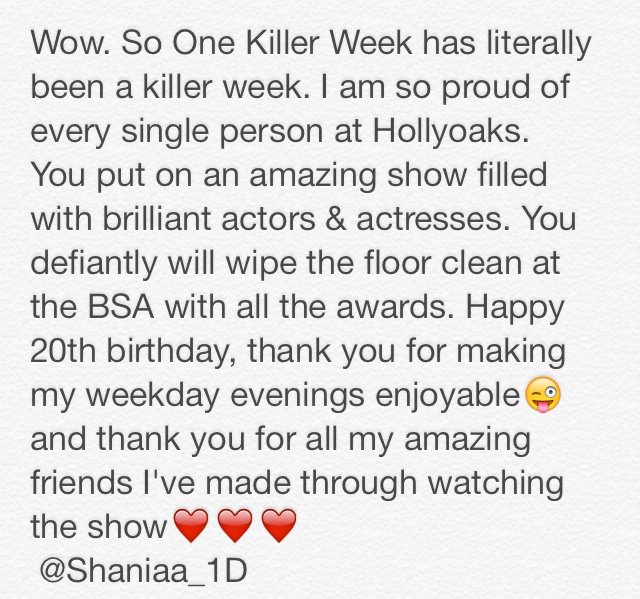 ameliasknope's tweet photo. @Hollyoaks #OneKillerWeek #Hollyoaks20Years ๐
@thejamessutton @Jazz_Franks @rubyodonnellx @Ellis_Hollins https://t.co/lvoXMmLfiB