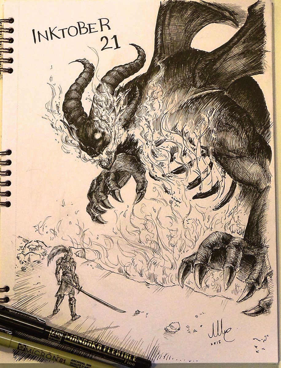 21th INKtober. An original piece inspired by DarkSouls #inktober #inktober2015 