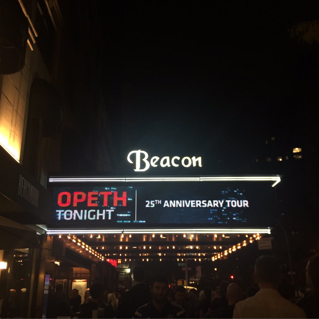 BeaconTheatre's tweet photo. Tonight, @officialopeth takes over the Beacon for their 25th Anniversary Tour. Whoโs ready to rock? #OpethBeacon https://t.co/CGA7J3hoyS