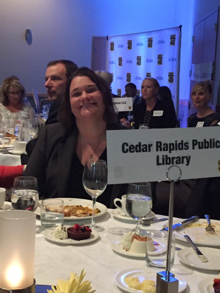 Honoring friend Library Director Dara Schmidt! #CBJ40 #Notyouraveragelibrary <a href="/CRPublicLibrary/">Cedar Rapids Library</a>