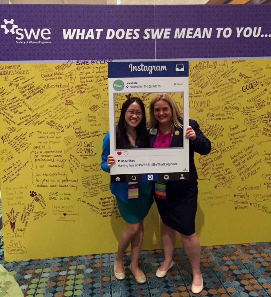 NovelNicole's tweet image. .@SWEtalk means having a blast with friends across the world! @SWE_President @anca_eisele #WE15 #BeThatEngineer