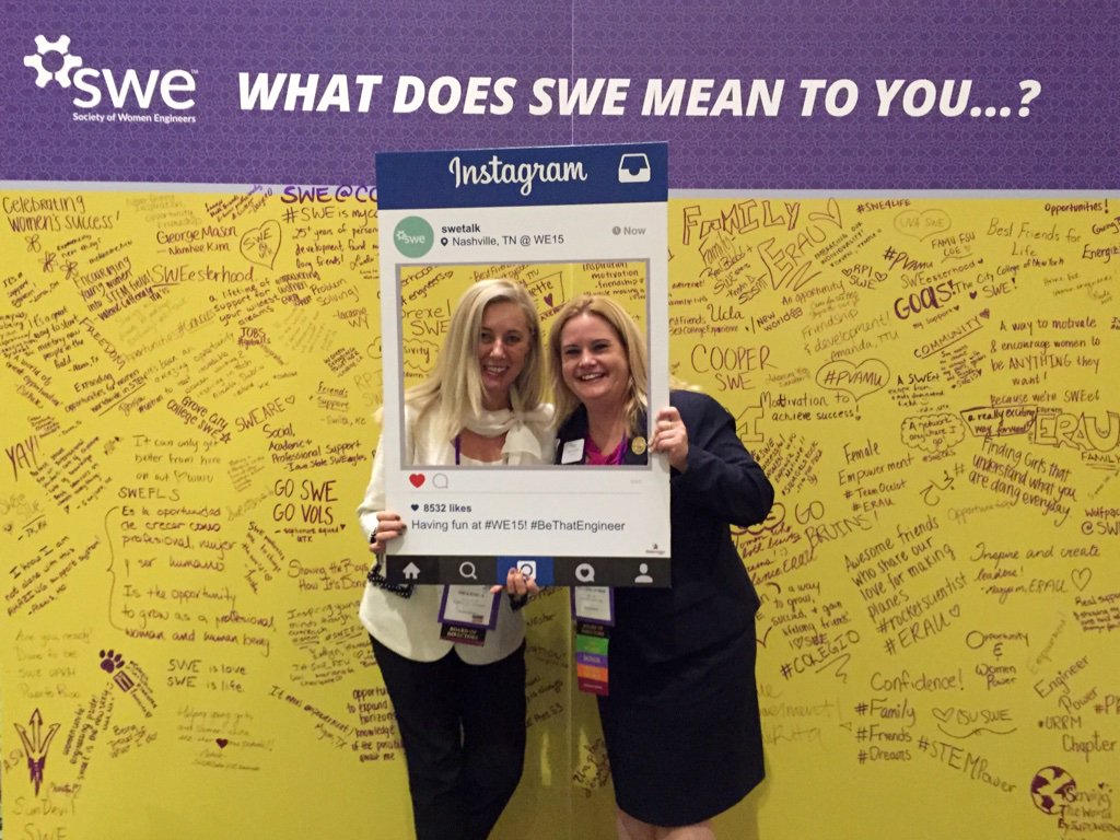 NovelNicole's tweet image. .@SWEtalk means having a blast with friends across the world! @SWE_President @anca_eisele #WE15 #BeThatEngineer