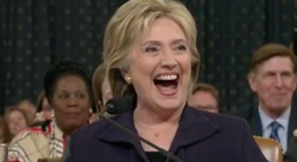 Hillary Clinton laughs about the night of the Benghazi attack