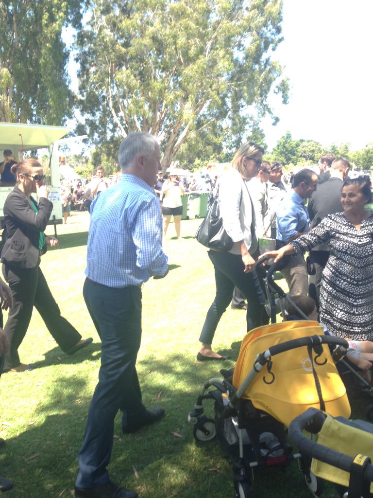 WENGoldCoast's tweet photo. The prime minister and gc major are here! @TurnbullMalcolm @MayorTomTate #greekfestival #alist the party has started http://t.co/VC2cmX3AmE