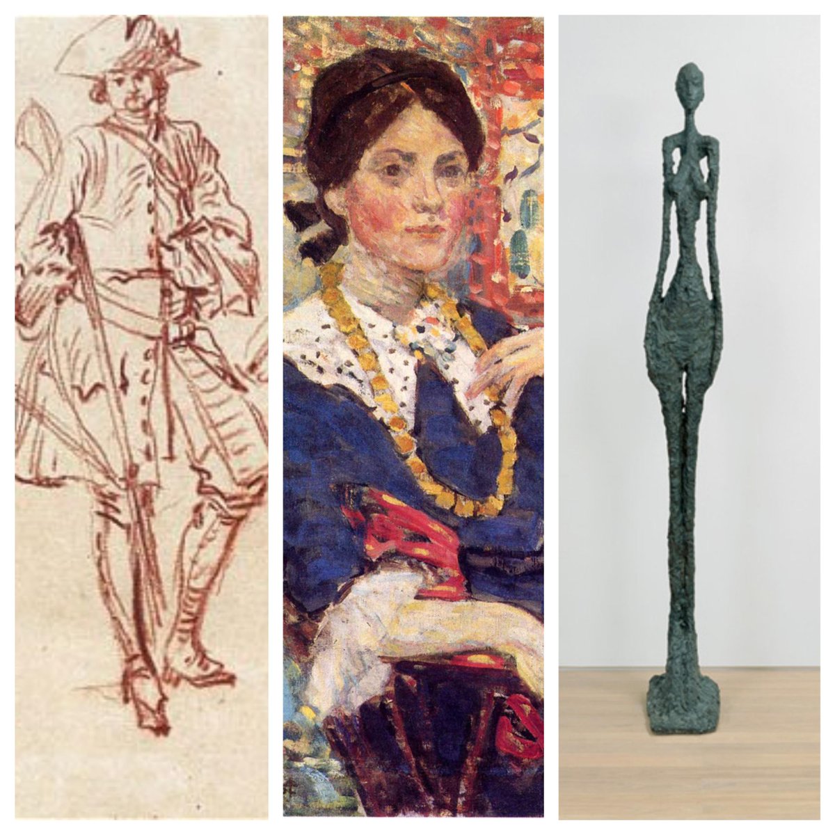 Samford_Visual's tweet image. Happy birthday to Watteau (1608-1721), Prendergast (1858-1924), and Giacometti (1901-1966)! #SamfordArts