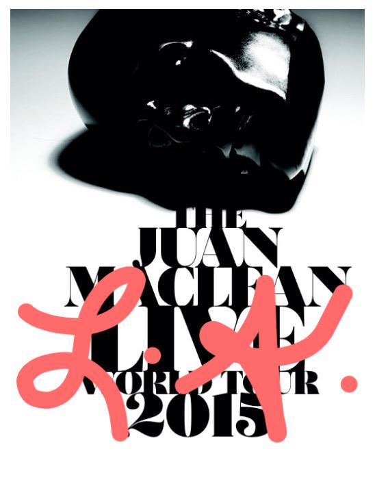nancywhang's tweet photo. The @juanmaclean LIVE World Tour continues 11:30 tonight @TheEchoLA. Bring your monies. I brought merch. #TJMlive http://t.co/uGbB8VhyR6