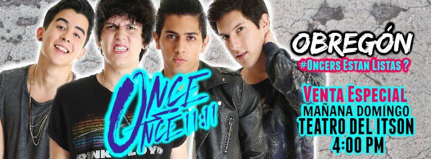 ONC3ONC3's tweet photo. Mañana preventa en Obregón 😁😁😁 #OnceOnceEnObregon http://t.co/8xx9OiwmMF