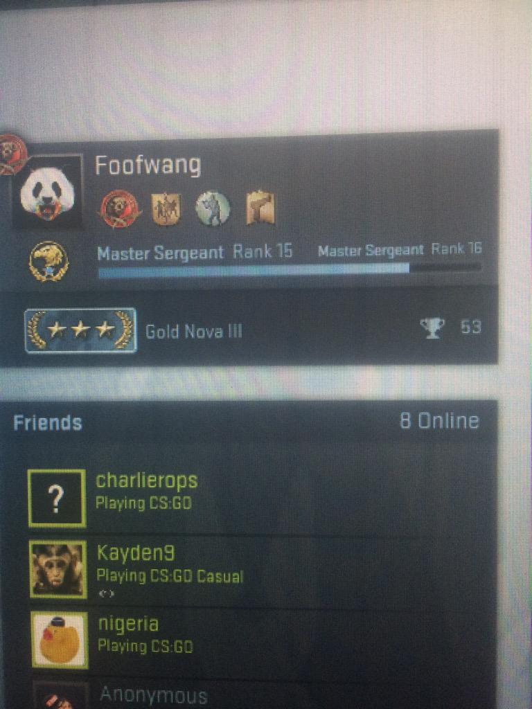 Fuufwang's tweet image. Just hit Gold Nova III :)