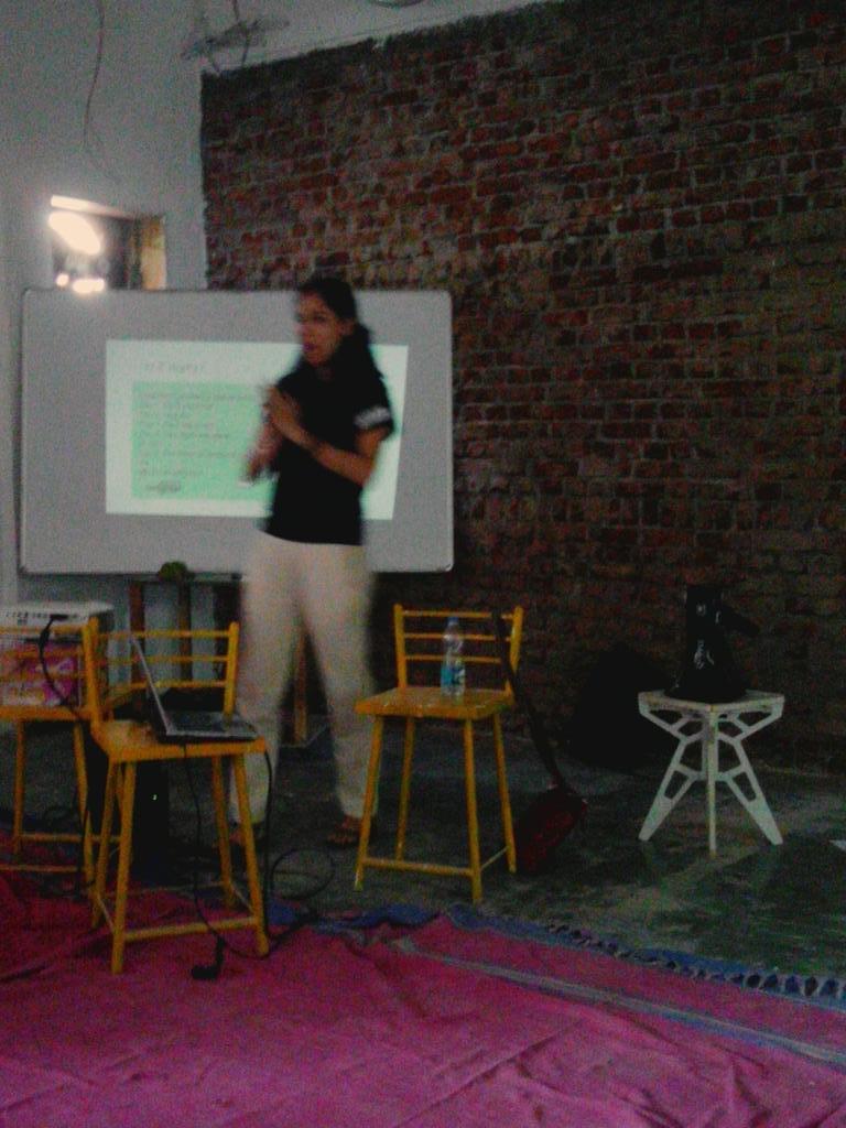 BarcampMumbai's tweet photo. The lovely @latenappy talking about men in menstruation. #BCM15 http://t.co/dQF3s6syBa