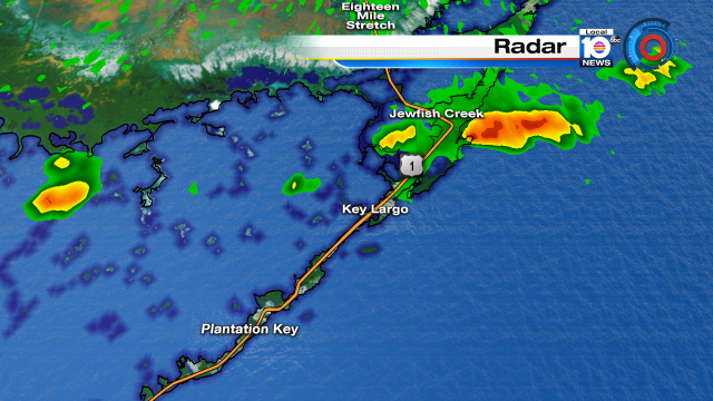 Showers with embedded T-storms moving through the upper keys this AM. @TrentAricTV has your forecast.  Turn us on! http://t.co/iMjYgfZ2r1