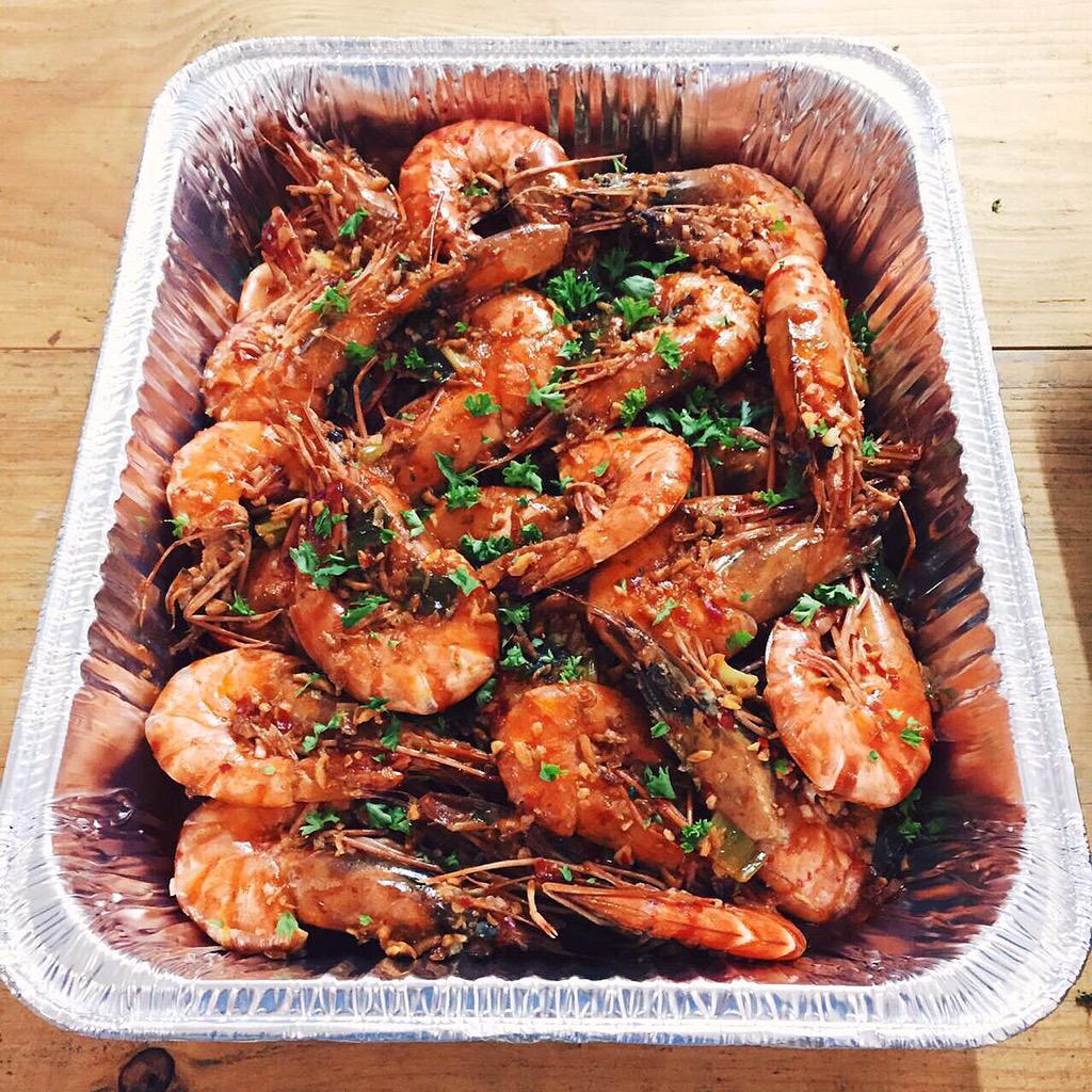 How about Chili Prawns for Lunch? 😋 #chiliprawns #lunch #delivery