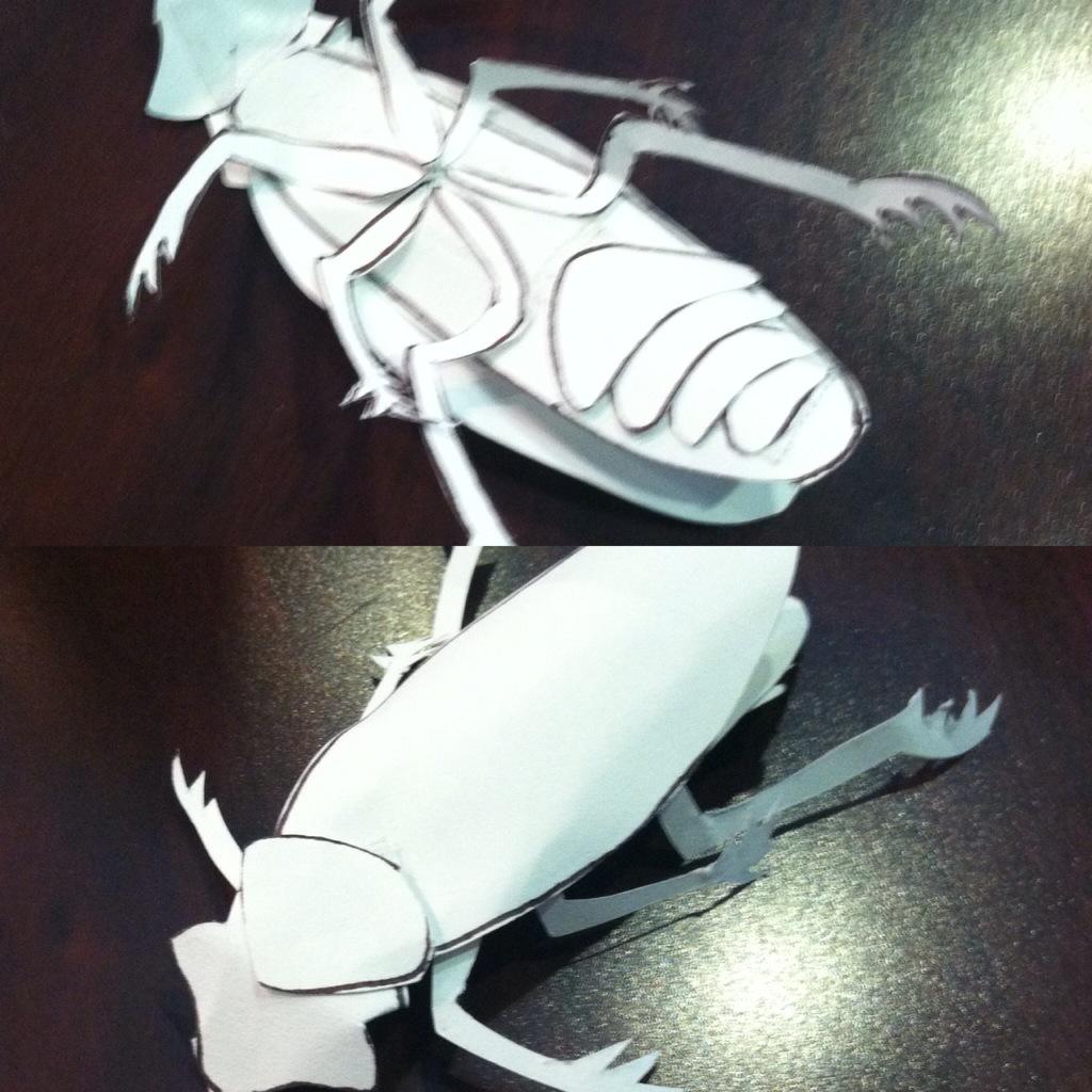 GlassMermaidTlz's tweet image. Then we make a paper mock up #processiskey #smallsculpture #metal #cockroach