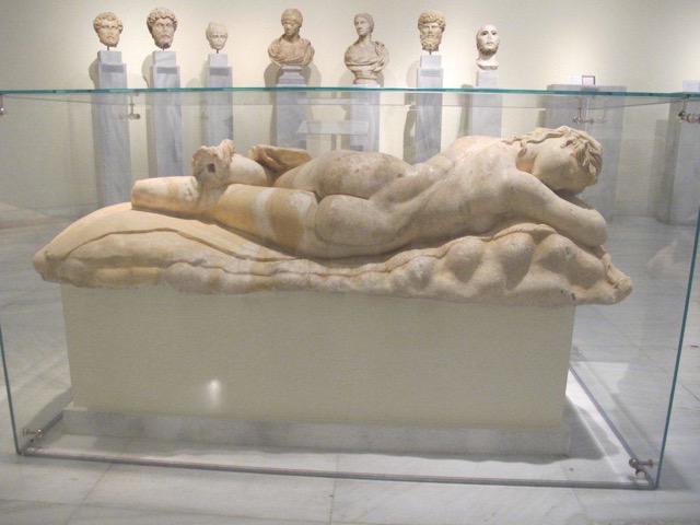 Marble Statue of Sleeping Woman - Acropolis Museum, Athens