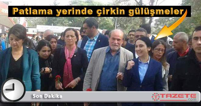 Dikkat! Bu fotoğraf bugün olay yerinde çekildi! tazete.com/?en-cirkin-gul… #HDP #Ankara #ErtuğrulKürkçü #FigenYüksekdağ