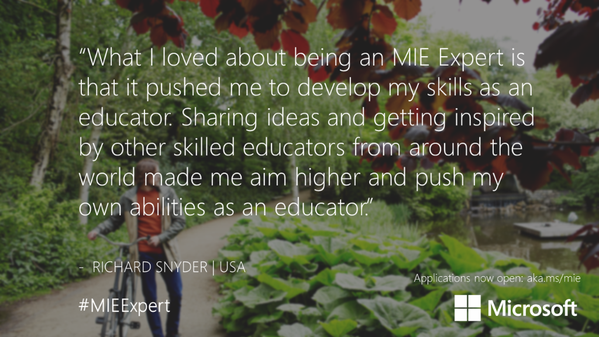 vicentgadea's tweet photo. Educators: Want to connect w/ driven, skilled educators from around the world? http://t.co/to3gOQhMgD #mieexpert http://t.co/BVoqr2hV4w