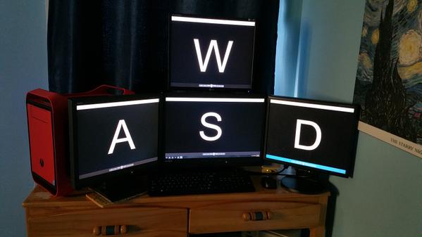 AMD_UK's tweet image. When one, two, or even three screens aren&apos;t enough. With #AMDEyefinity the only limit is your desk space.