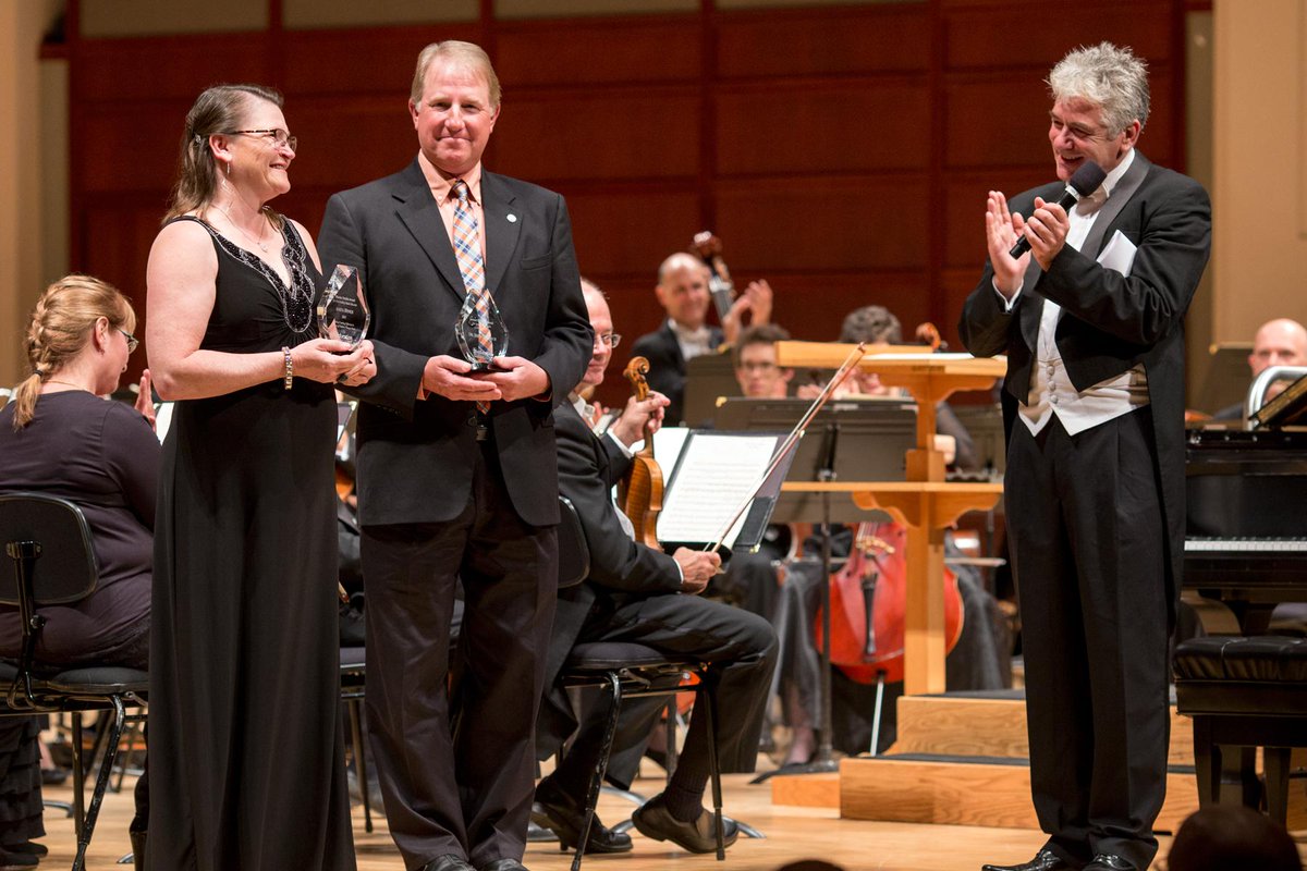 ncsymphony's tweet photo. Anita Hynus @martinmustangs & Dr. Jerry Markoch of #AthensDriveHS recvd NCS educator awards at Sat concert. Congrats! http://t.co/VXY2gEZC2s