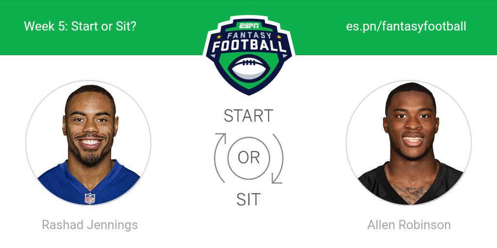 brenonizhere's tweet photo. Who should I start this week? Rashad Jennings or Allen Robinson! @ESPNFantasy #FantasyFootball http://t.co/qAazpHqhLr