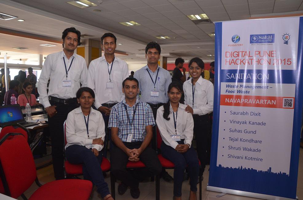 Persistentsys's tweet photo. Avoiding food #wastage through a smart solution by Team Navapravartan #DigialPuneHackathon @SmartPune http://t.co/HEFVEUC3Tv