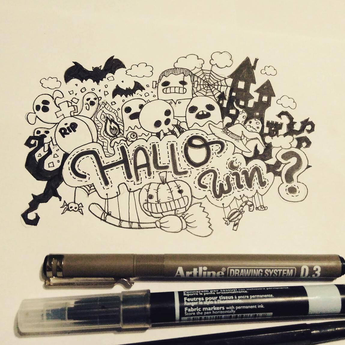 AdithyaX's tweet photo. Hallo Win, Herwin :v
#doodle #malang #doodle_mlg #gambar #halloween #art #doodleart http://t.co/OXeL093dEo