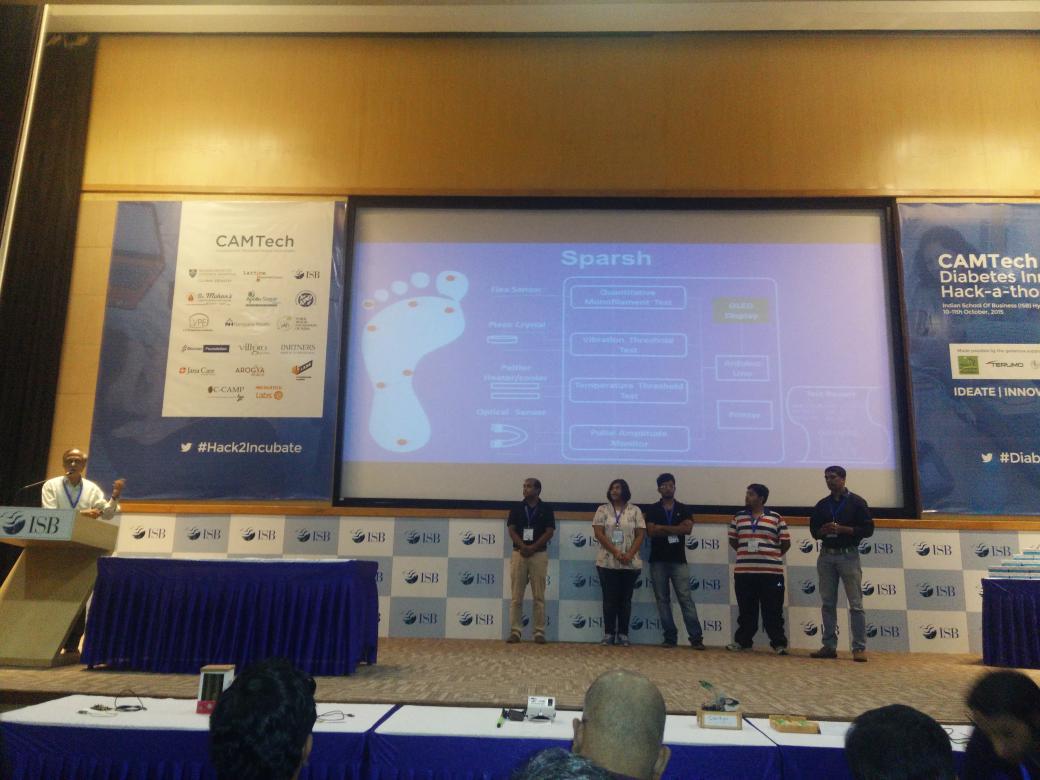 PotharajuSri's tweet photo. Sparsh #hack2incubate @camtech http://t.co/XpxDNpkMqc