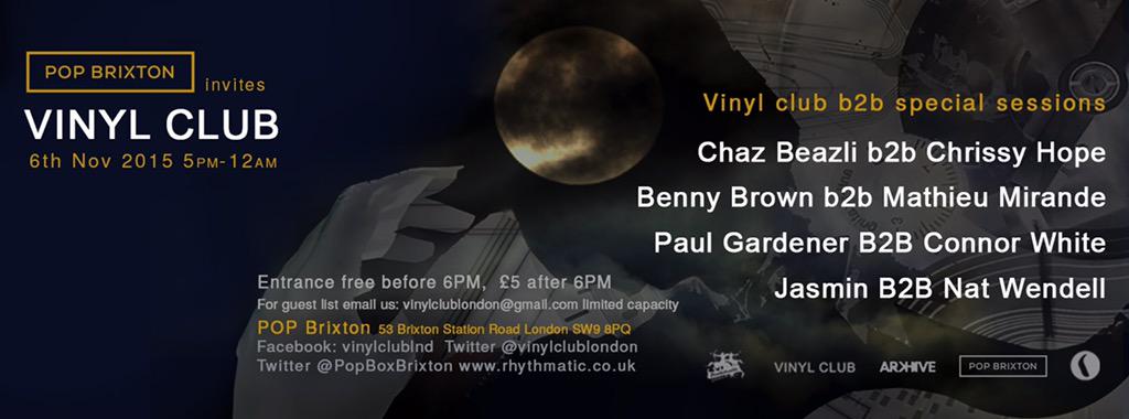 Very excited for our special vinyl only b2b session <a href="/PopBrixton/">Pop Brixton</a> 6 Nov #vinyl #mix <a href="/NatWendell/">Nat Wendell</a> <a href="/ChazBeazli/">Chaz Beazli</a>