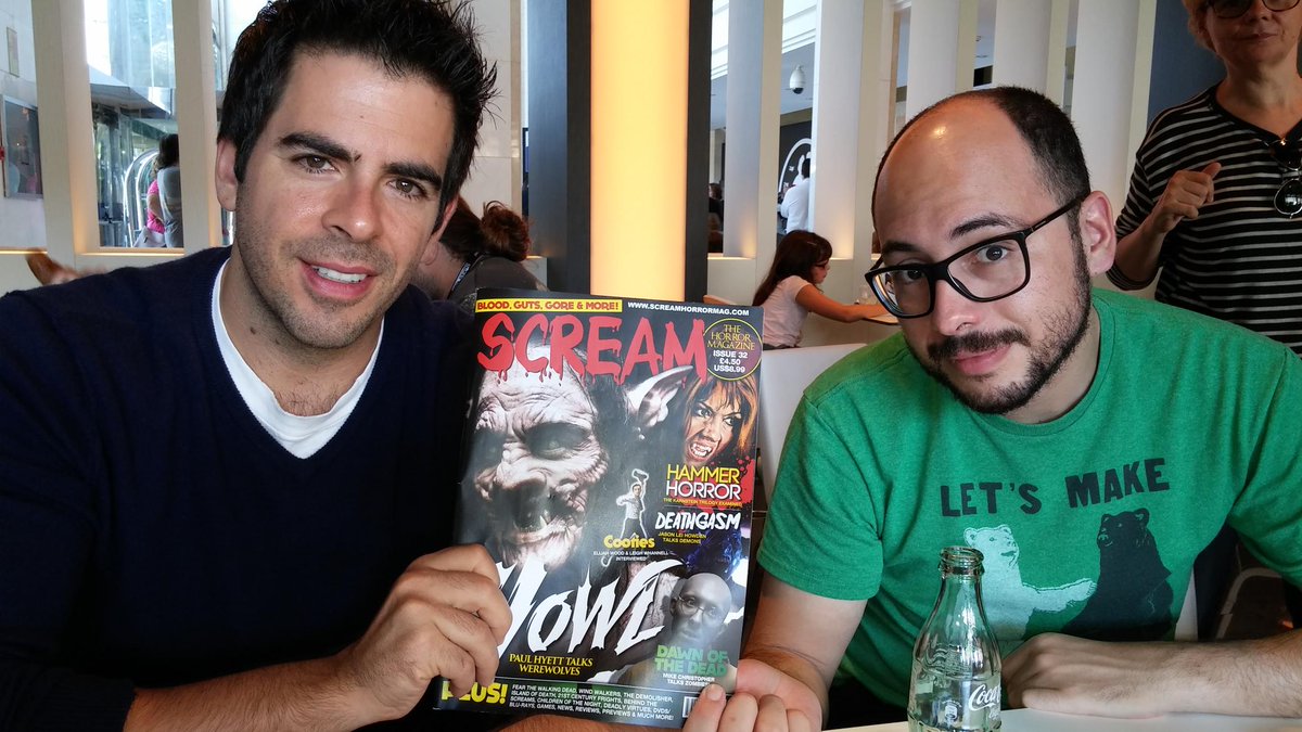 HowardGorman's tweet photo. The @ScreamHorrorMag team just caught up with @eliroth & @NicolasLopez to talk #KnockKnock and #TheGreenInferno http://t.co/AJy7ybR7qa
