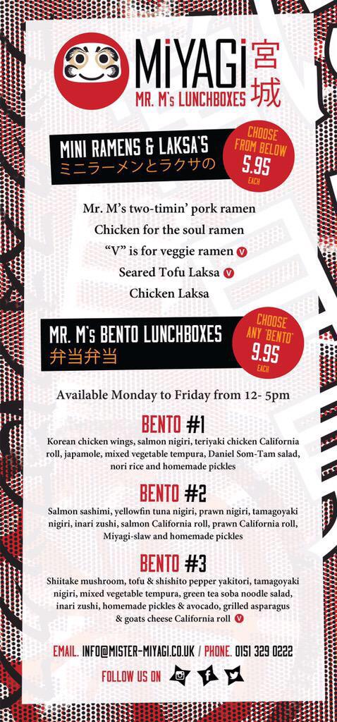 MisterMiyagis's tweet photo. ⭐️⭐To Win This⭐️⭐️ RT+tag a friend.Our new lunch menu start tomorrow.We will pick 1 winner+ guest every day #winwin http://t.co/knq2EkgLqs