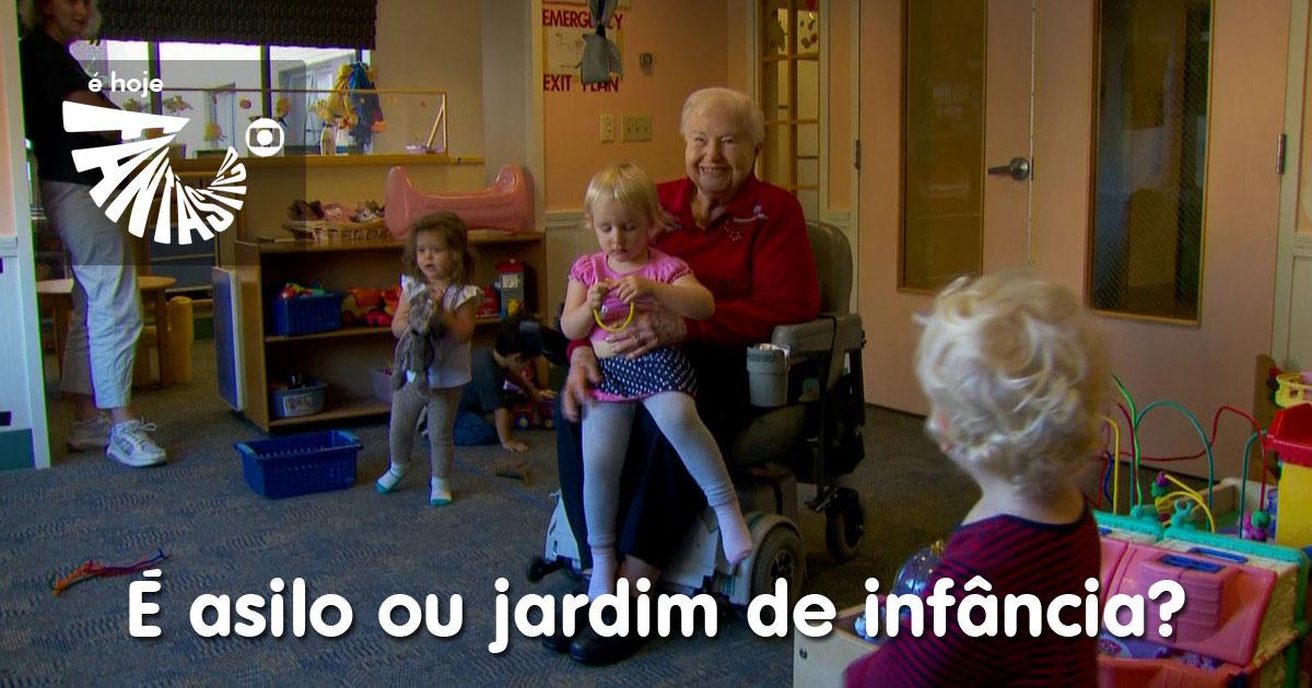 Você vai conhecer um espaço onde idosos e crianças convivem na maior alegria: glo.bo/1QciE0f