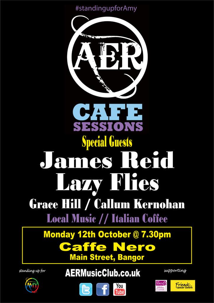Tomorrow night Caffe Nero Bangor hope u can make it.Free in
#ASmileForTheJourney
##StandingUpForAmy
#lovelocallive