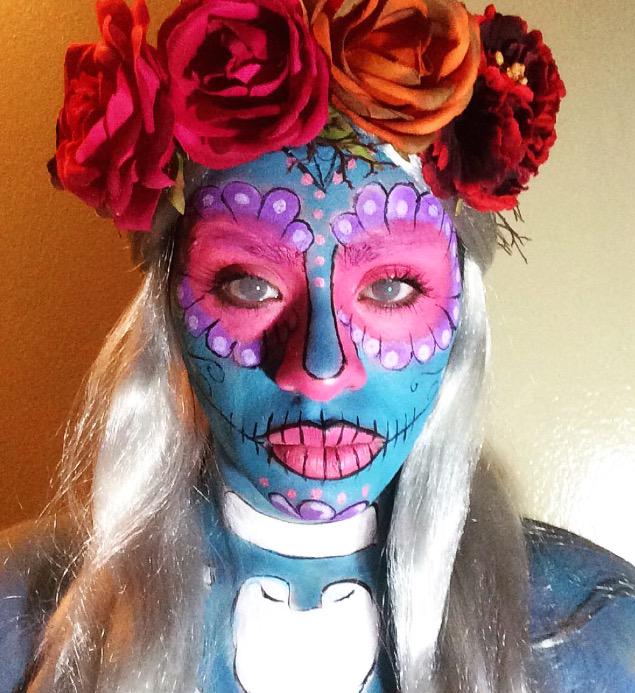 Iovannavalera's tweet photo. Sugar Skull 💀🌹 #31DaysOfHalloween #Halloween #sugarskulls #day9 #look9 #lookoftheday http://t.co/wXb0eXtjiY