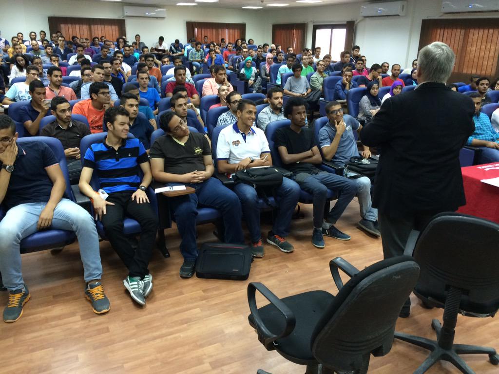 TimMorrisseyCBU's tweet photo. Great turnout of @ciccairo engineering students for a Q&amp;A with CBU's own Dr. David McCorquodale. #HappenCBU http://t.co/SuYtbud6lU