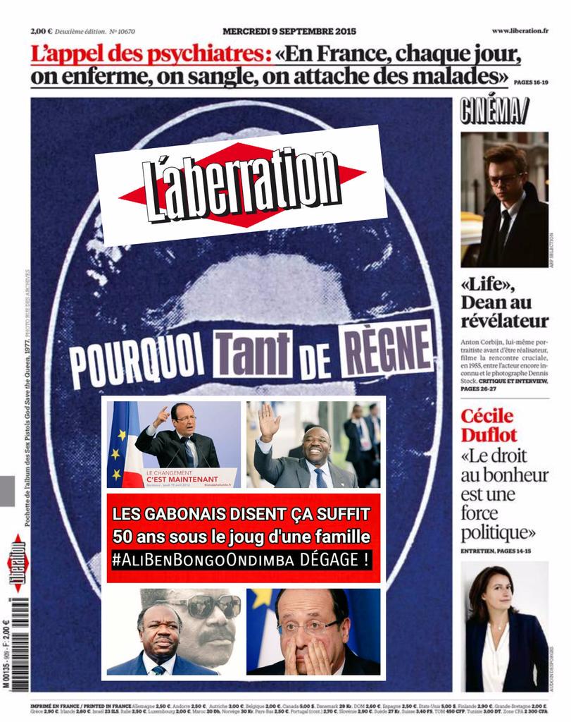 gloriamika's tweet photo. Non @libe ne posera pas la question "pourquoi tant de règne?" au #Gabon #ForumLibeGabon @Laurent_Joffrin @SVincendon http://t.co/0nMLDfb3Tf
