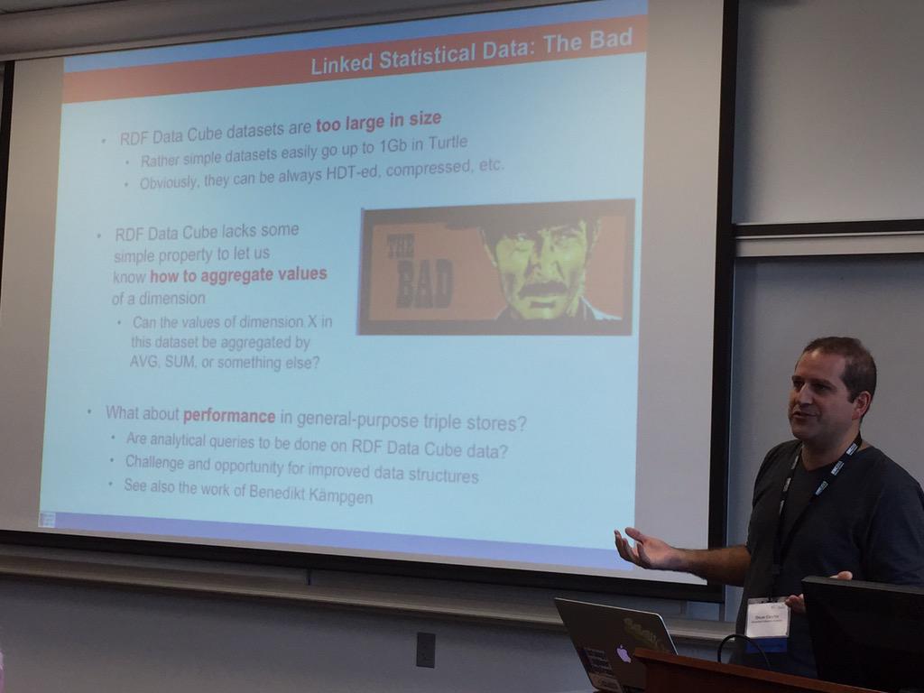 rtroncy's tweet image. The Bad thing of statistical data according to @ocorcho #iswc2015 #semstats