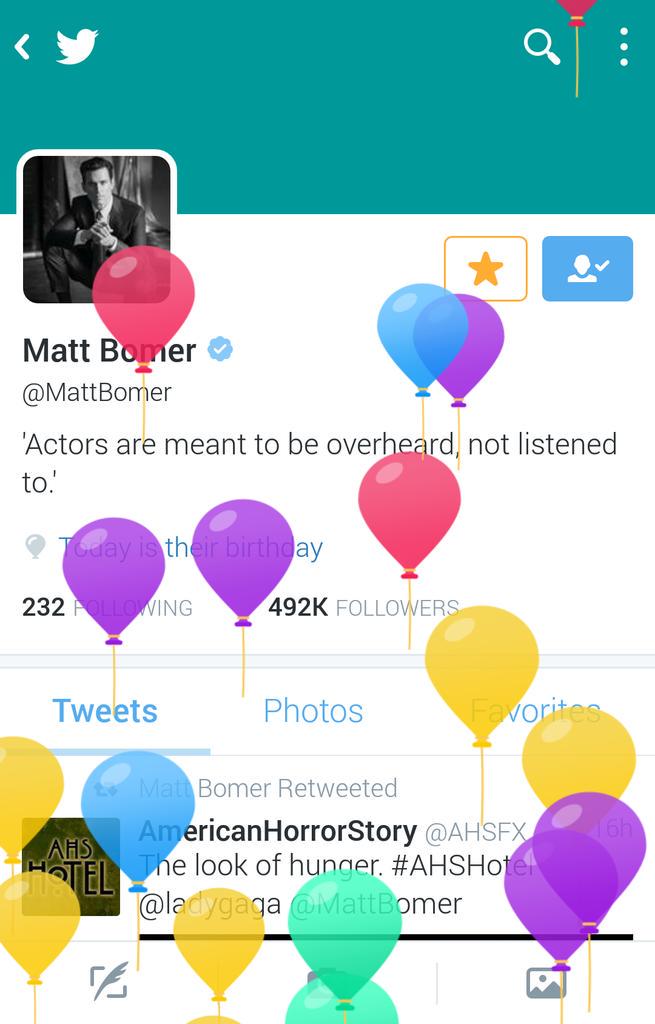 BomerFanPage's tweet photo. @MattBomer's twitter page.
#HappyBirthdayMattBomer http://t.co/gE6NJ680TZ