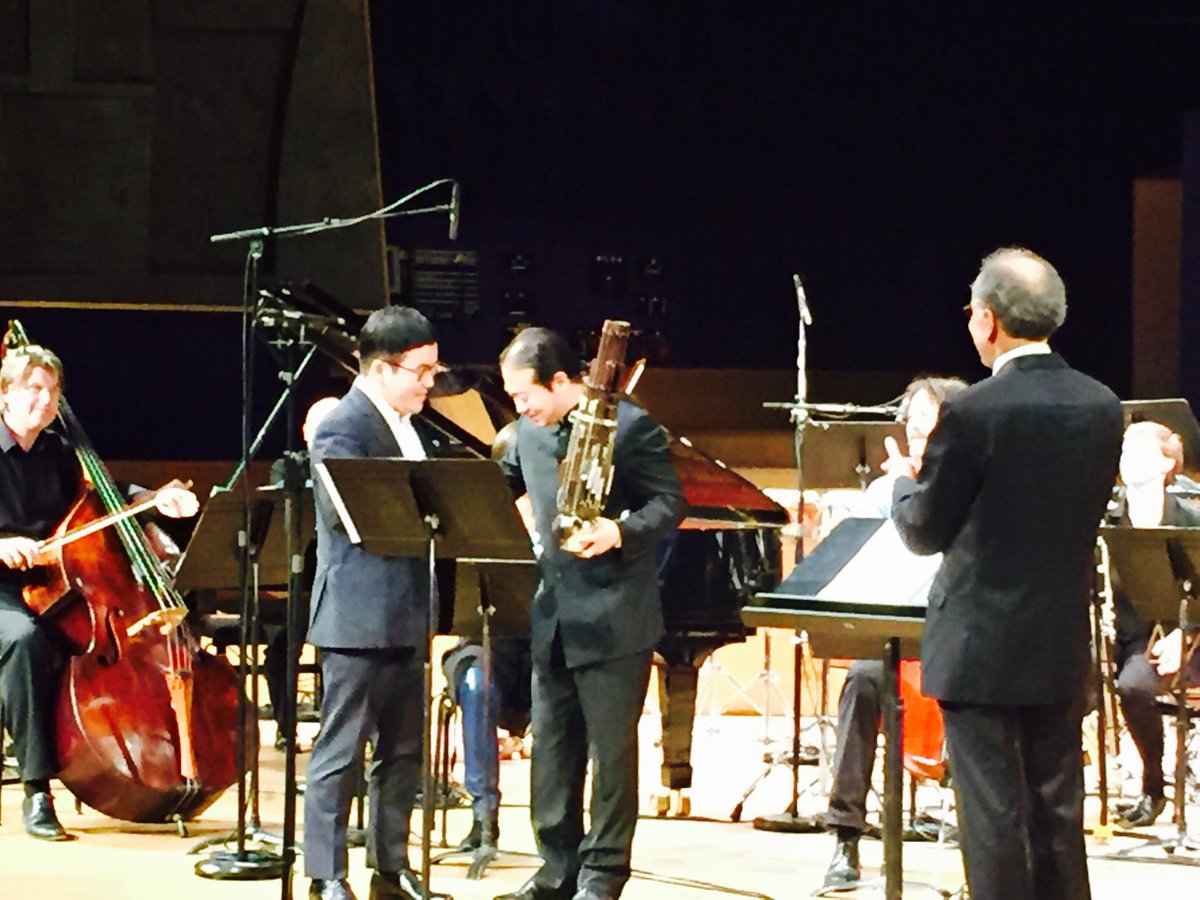 SartoryArtists's tweet photo. Wonderful #WUWEI #Sheng
@FESTIVALAUTOMNE #JPark Premiere @nieuwensemble #EdSpanjaard
Portrait 2015 #UnsukCHIN BRAVO http://t.co/99qAFn5DHa