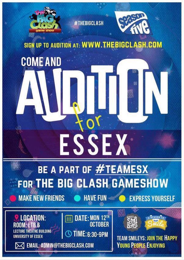 creativesx's tweet photo. Want to take part in The Big Clash? Auditions will be tomorrow 6:30-9 in LTB6! http://t.co/tDMJQI76dF