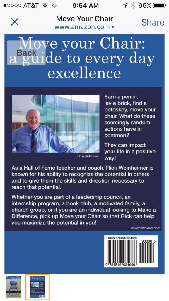 highschoolad's tweet photo. Order your copy of CN' s Coach Weinheimer's book on Amazon today! #moveyourchair http://t.co/ocSgDlcV0e