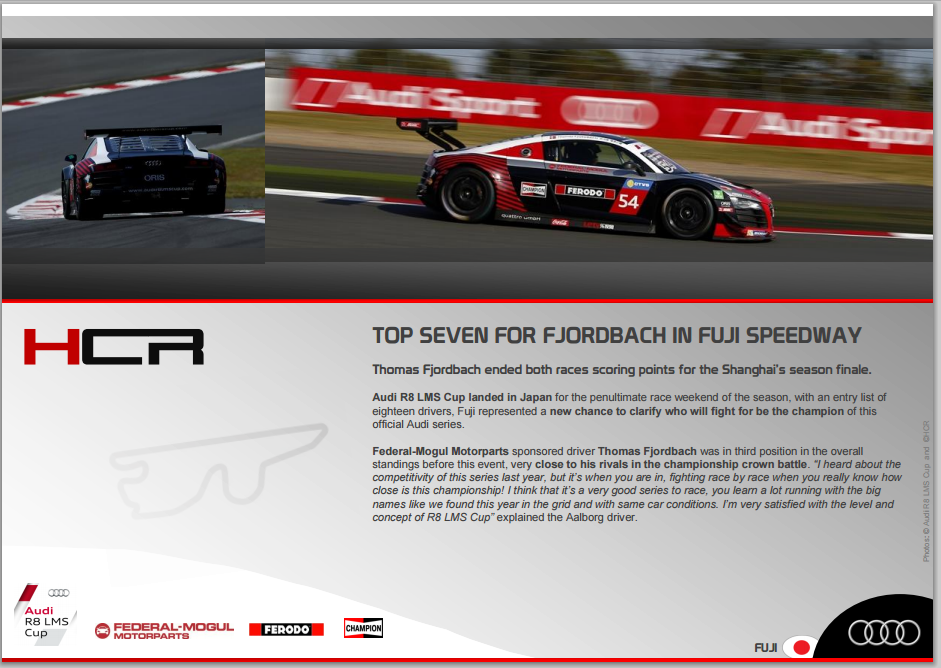 TFjordbach's tweet photo. You can read how it was my race weekend in Fuji: https://t.co/rWbNVhMErt #TeamChampion @FMmotorparts @FMMotorpartsANZ http://t.co/VuPb1cOdPH